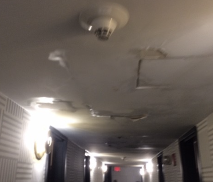 storm damage to ceiling